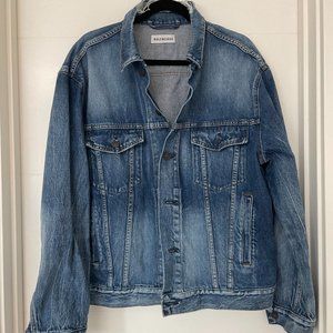 Balenciaga blue like a man oversized denim jacket SIZE 34 Women's